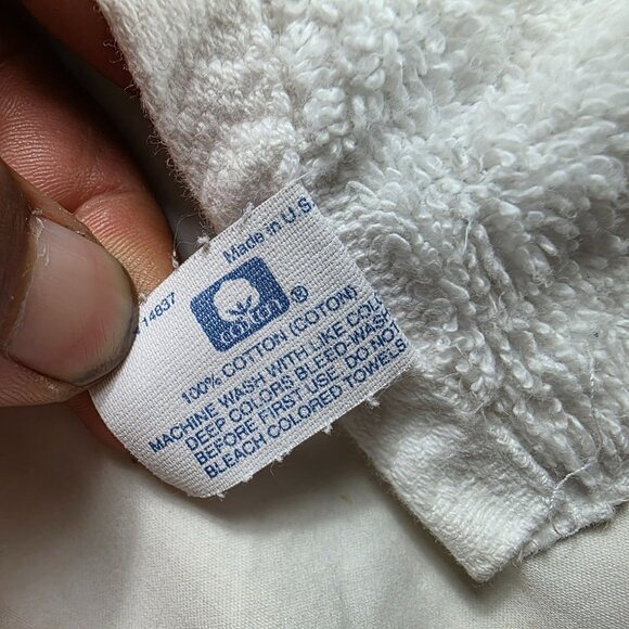 Vintage Walt Disney Mickey Mouse Retro White Cotton Hand Towel Embroidered - Picture 6 of 10